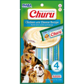Кремообразно лакомство за капризни кучета Churu Dog Treats Chicken with Cheese Recipe мус от пилешко месо и сирене